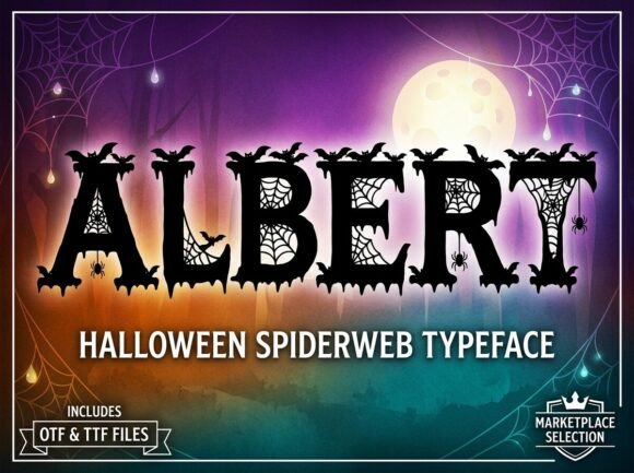 Albert: A Decorative Display Font for Bold Headlines and Logos