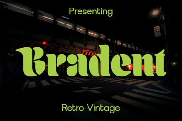 Bradent: Vintage Motorcycle Font Collection for Authentic Designs