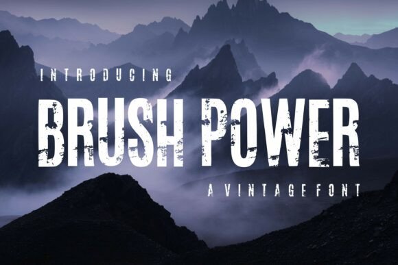 Brush Power: A Bold Vintage Typeface for Impactful Designs