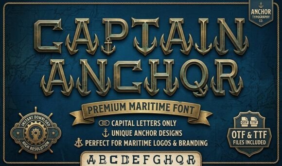 Captain Anchor: A Bold Nautical Display Typeface