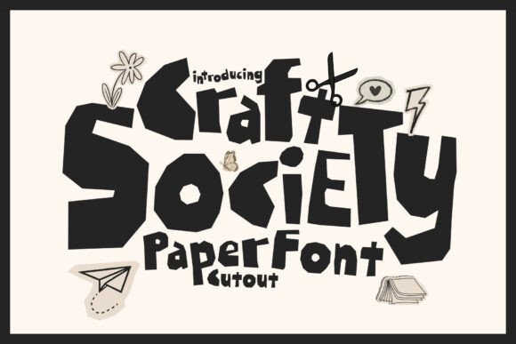 Craft Society: The Paper Cutout Font for Authentic Design