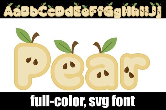Discover the Whimsical Charm of the Pear SVG Font