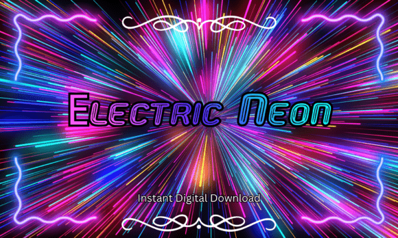 Electric Neon: A Vibrant Display Typeface for Modern Designs