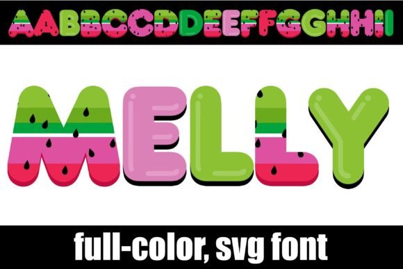 Melly: The Glossy Bubble SVG Font for Vibrant Designs