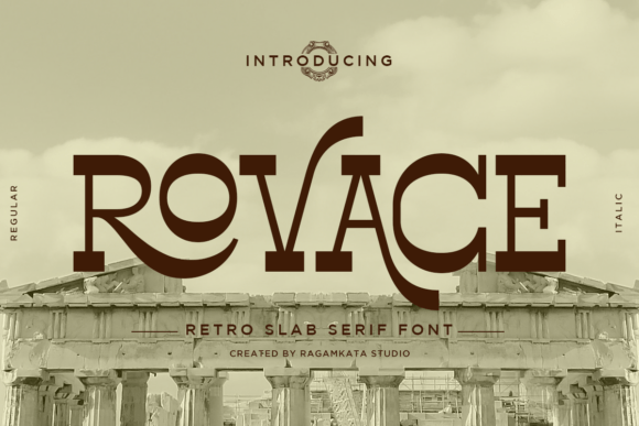 Rovace: A Bold Retro Slab Serif for Modern Design