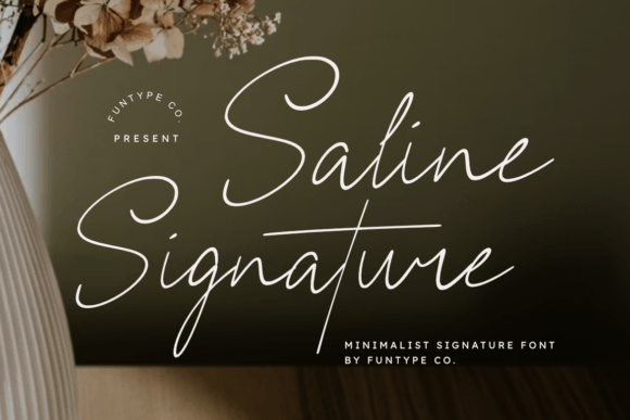 Saline Signature: An Elegant Minimalist Font for Modern Design