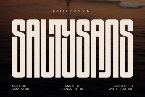 Salty Sans: A Sleek Modern Condensed Typeface for Bold Impact