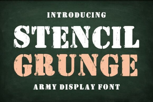 Stencil Grunge: Bold Military Typography for Impactful Designs