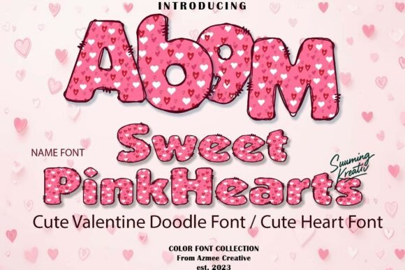 Sweet Pink Hearts: A Playful Valentine Color Font